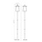 Z-Lite Rainer 5 Light Outdoor Post Mounted Fixture, 15.5in. W x 145.5in. H, Black 5015PHXLR-5009P120-B - alternate 5